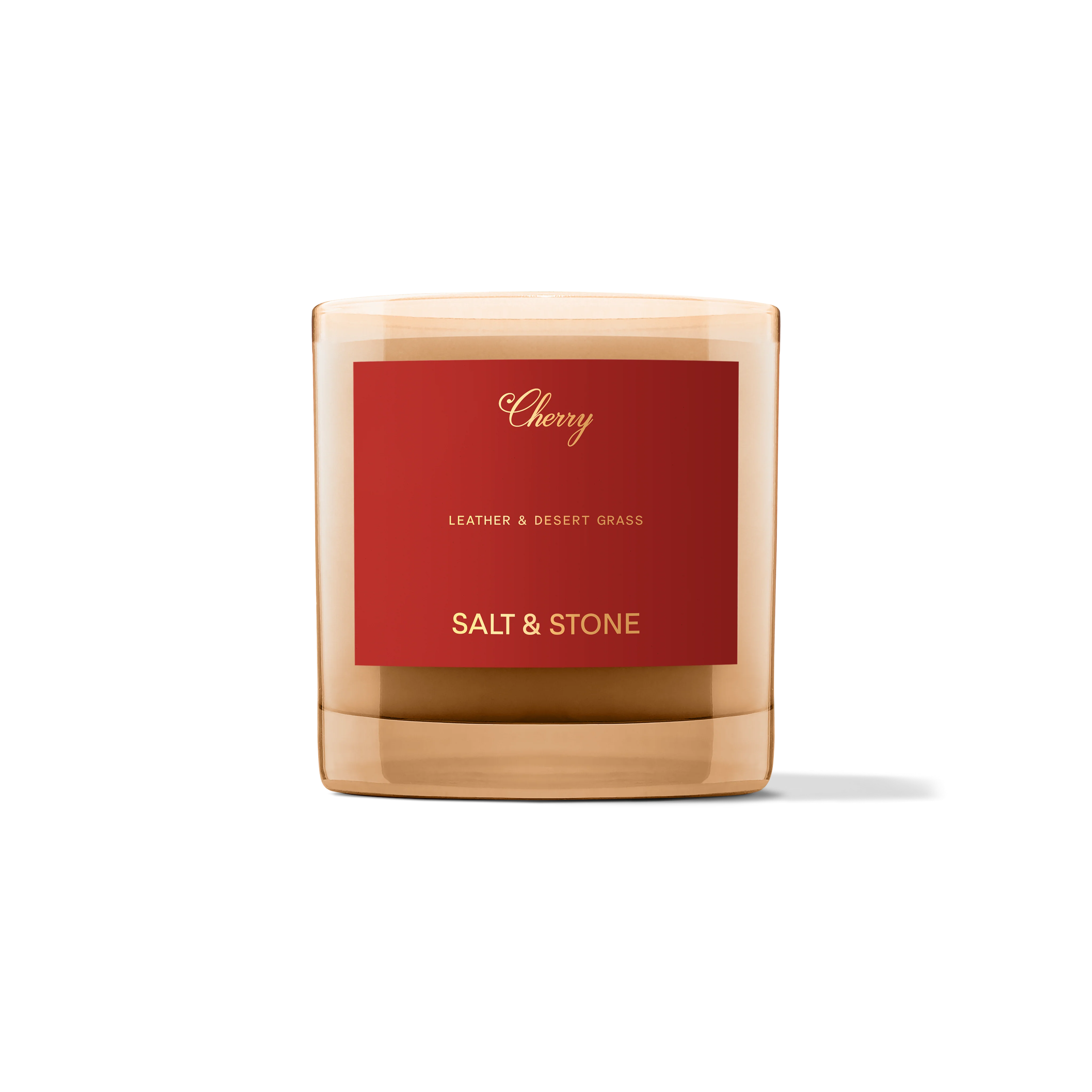 Cherry Candle: Leather & Desert Grass Scent – SALT & STONE