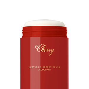Cherry Deodorant: Leather & Desert Grass Fragrance – SALT & STONE